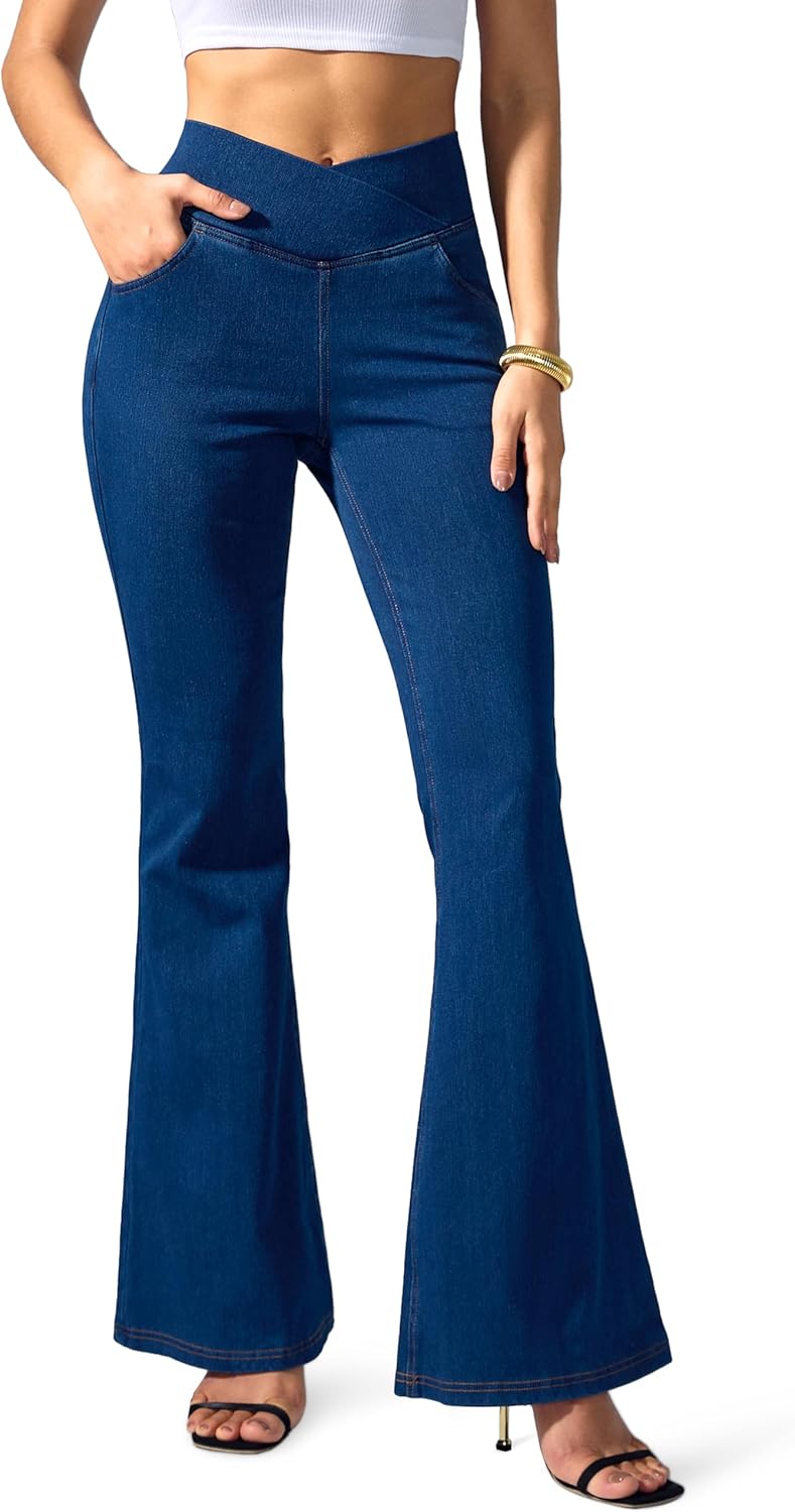 Rammus Flare Jeans for Women: Trendy High Waisted Bell Bottoms