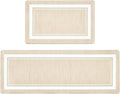 Anti Fatigue Kitchen Mat Set of 2 - Cushioned Memory Foam Mats