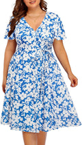 Pinup Fashion Plus Size Wrap Midi Dress - Flattering Summer Guest