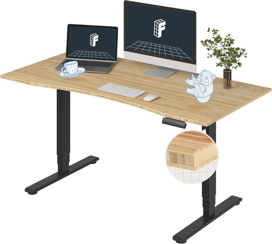 FLEXISPOT E6 Essential Bamboo Electric Height Adjustable Desk