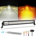 Auxbeam 30 in 180W Amber White LED Light Bar - 6 Modes