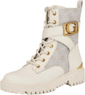 Women's Orana Combat Boot by GUESS - Textured Faux Leather Style