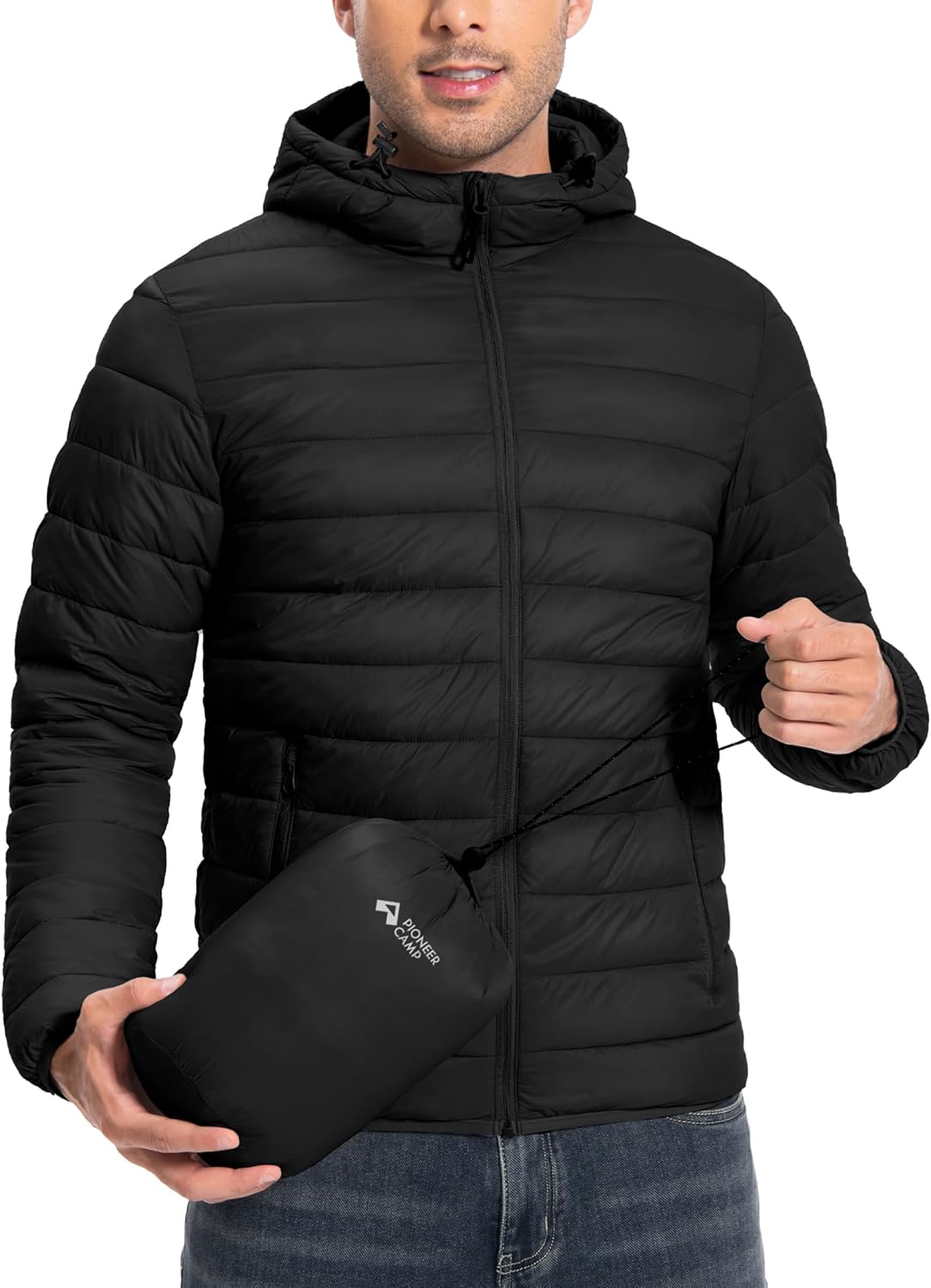 Pioneer Camp Mens Lightweight Packable Puffer Jacket for Travel