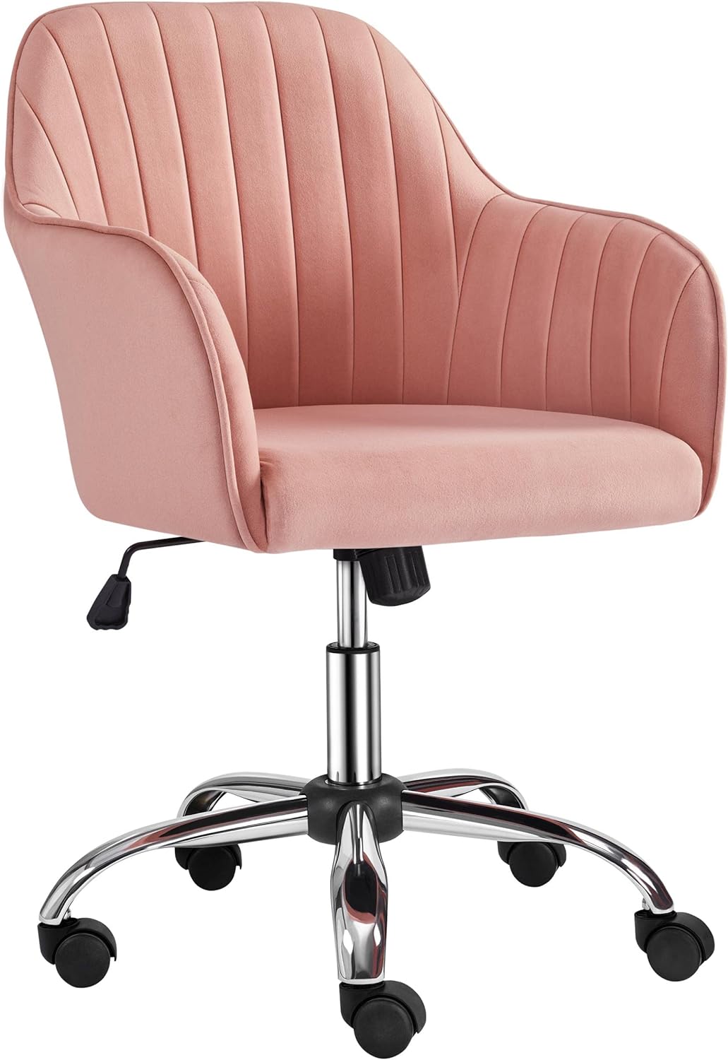 Height Adjustable Pink Swivel Chair by Yaheetech