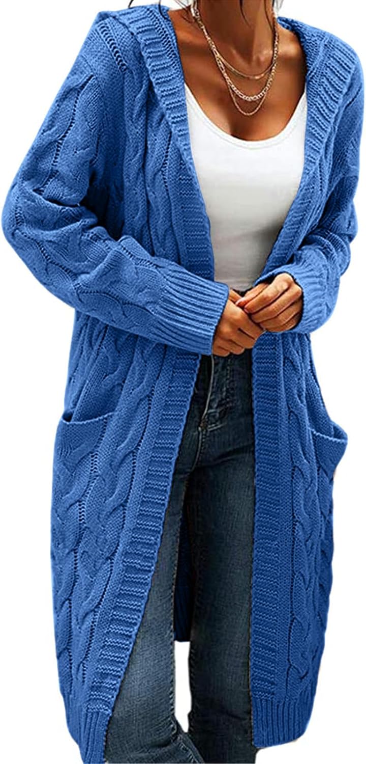Women Hooded Open Front Cardigan for Cozy Style and Comfort