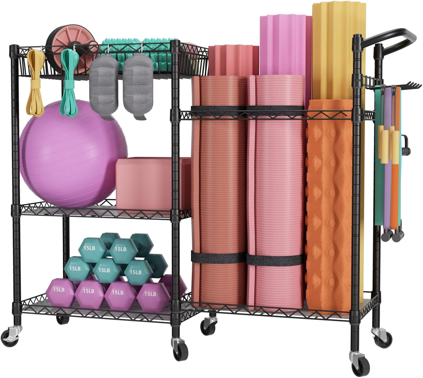 SINGAYE Dumbbell Rack Stand - Gym & Yoga Mat Organizer