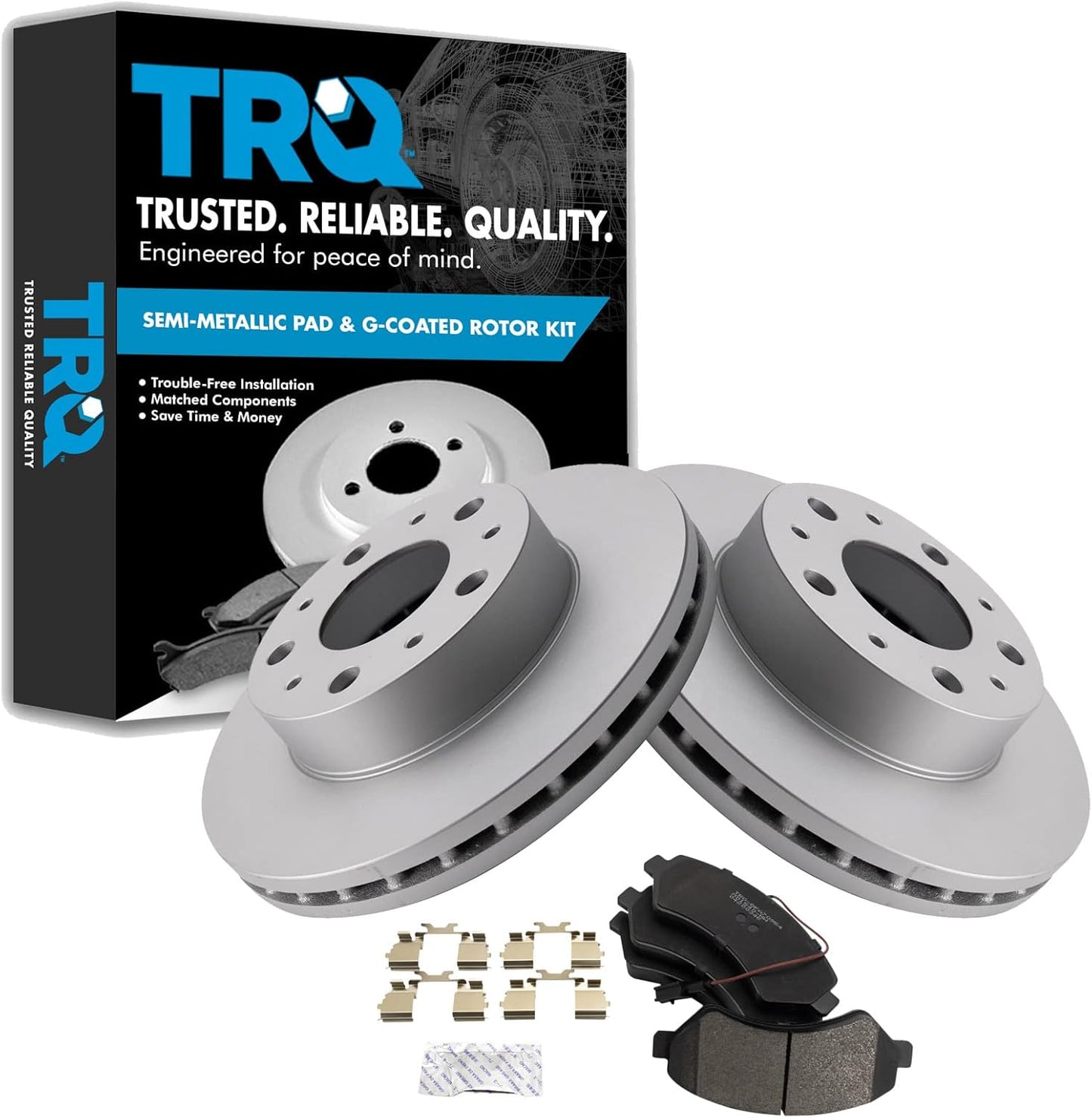 TRQ Front Brake Pad & Rotor Kit for 2014-2021 Ram ProMaster
