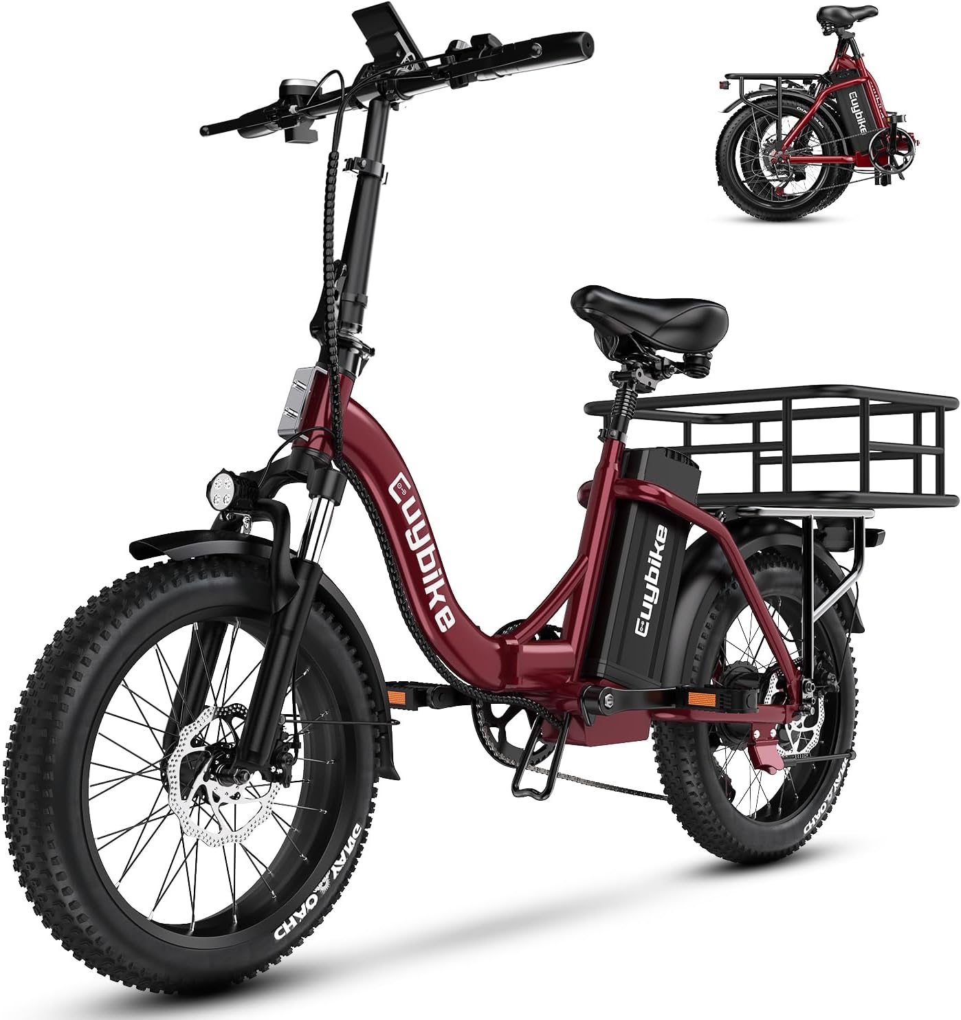 1000W Folding Electric Bike with Long Range and Fat Tires