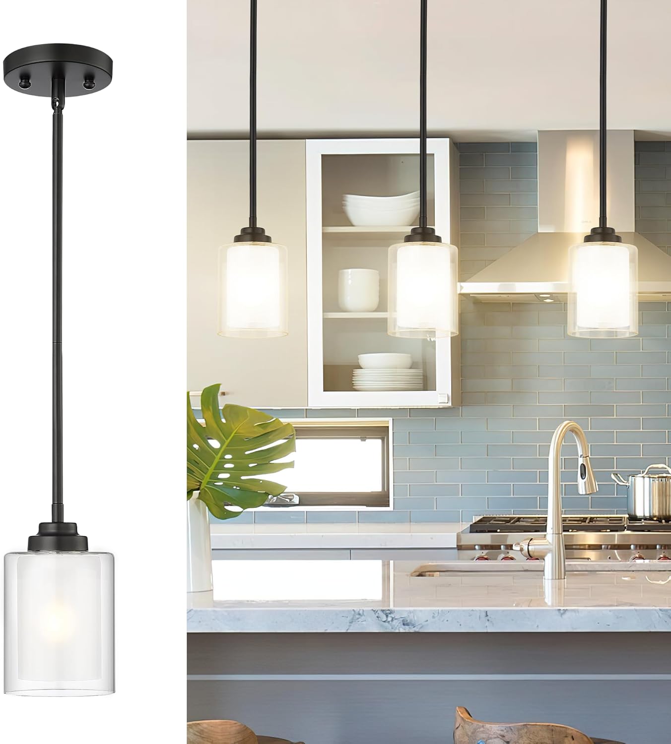 TENGXIN Modern Pendant Light for Kitchen Island and Dining Room