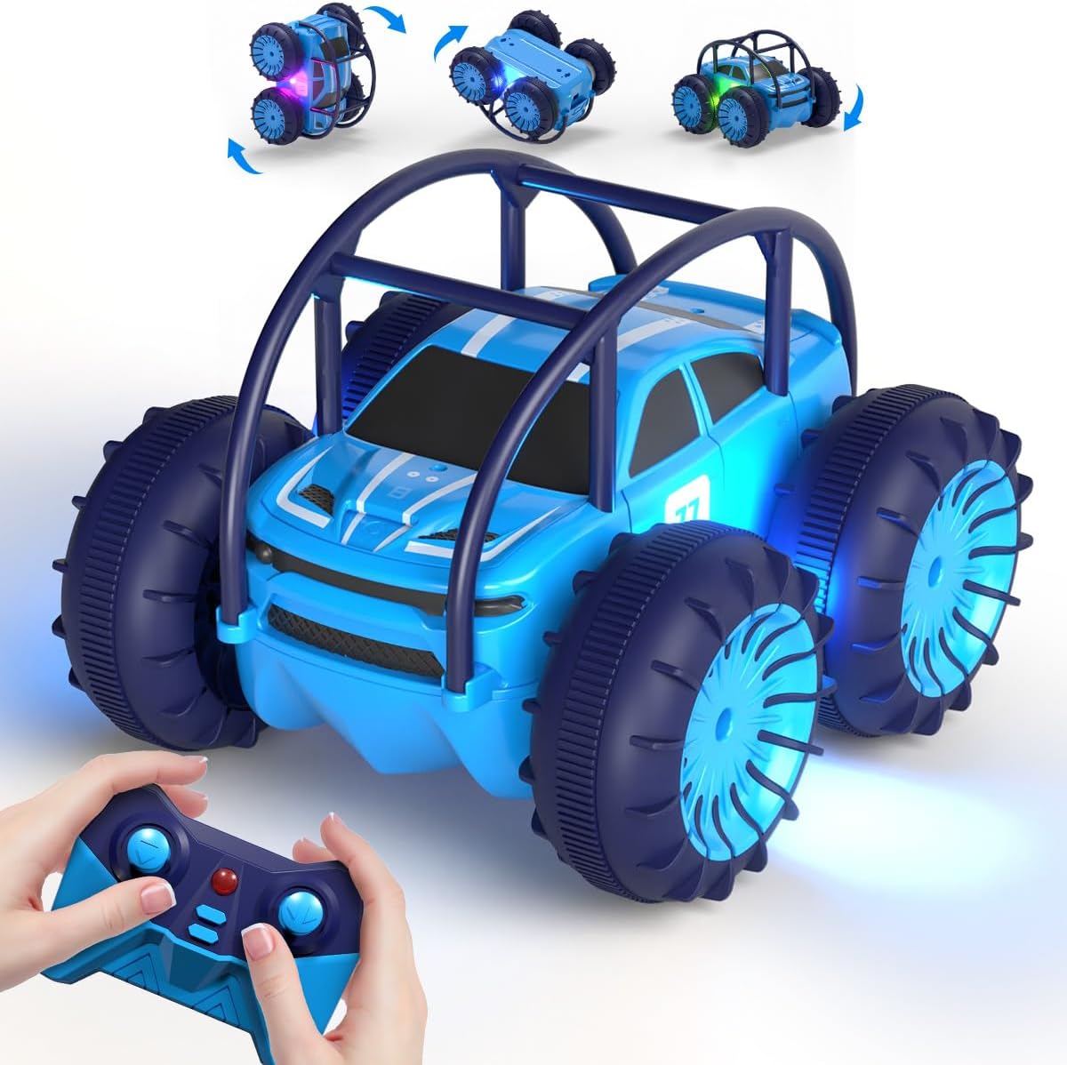 MaxTronic Amphibious RC Car: 360 Flips & 15KM/H Speed
