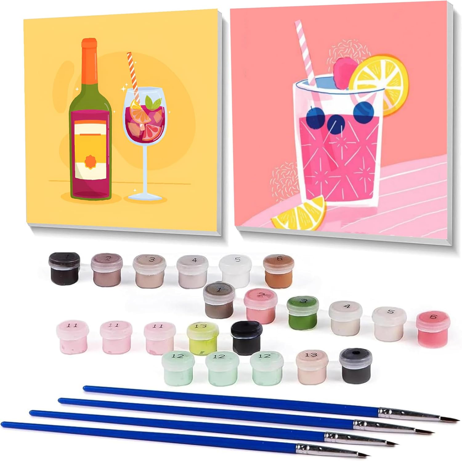 Cocktail Paint by Numbers Kit - Creative DIY Fun!