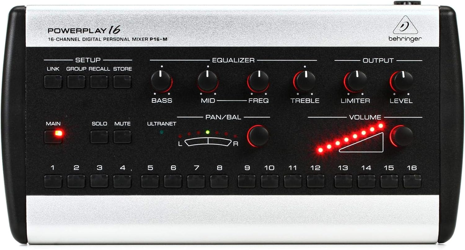 Behringer POWERPLAY P16-M 16 Channel Digital Personal Mixer Review
