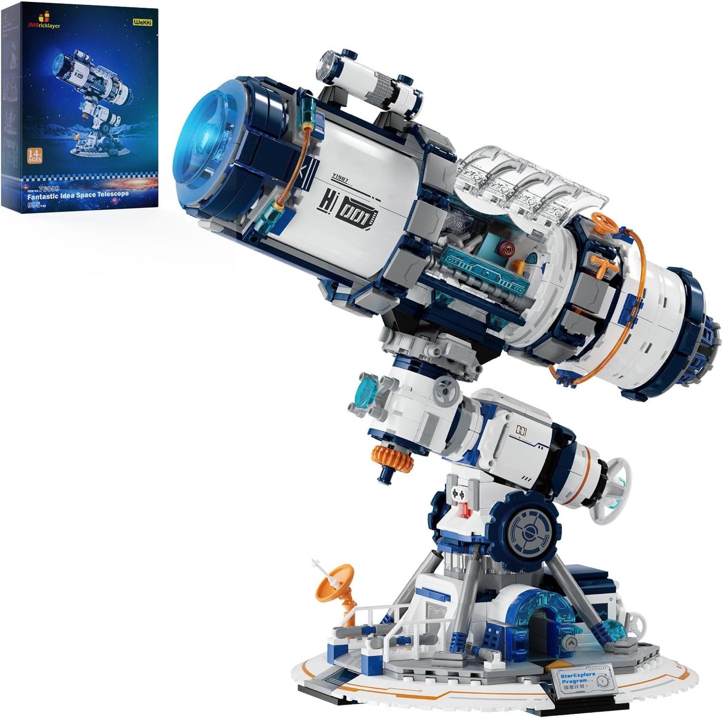 Light-Up Space Telescope Building Set - Ideal Gift for Space Lovers!