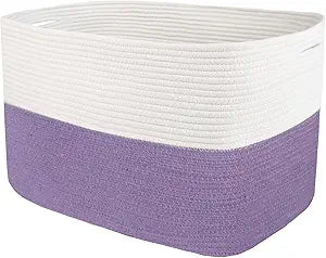 Large Storage Baskets for Nursery, Toys, and More - Purple