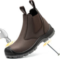 Steel Toe Work Boots for Men Slip-on Chelsea Boot - Durable Comfort it