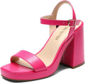 Heels for Women Block Chunky Platform High Heels Open Toe - Giselle