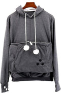 Pet Pouch Hoodie Pullover Sweater with Cat Ears - Cozy Pet Carrier