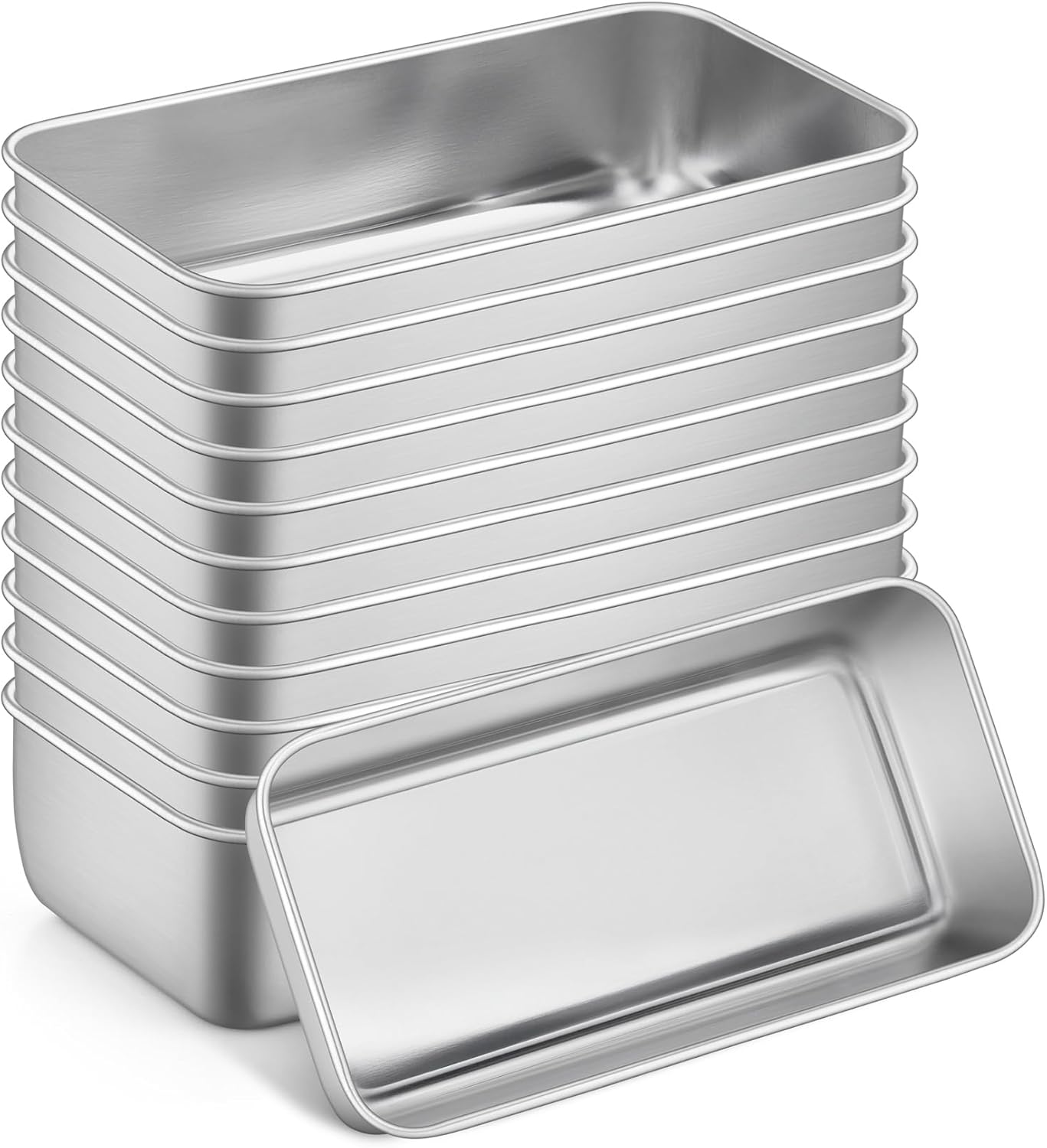 P&P CHEF 9-inch Stainless Steel Loaf Pan Set for Healthy Baking