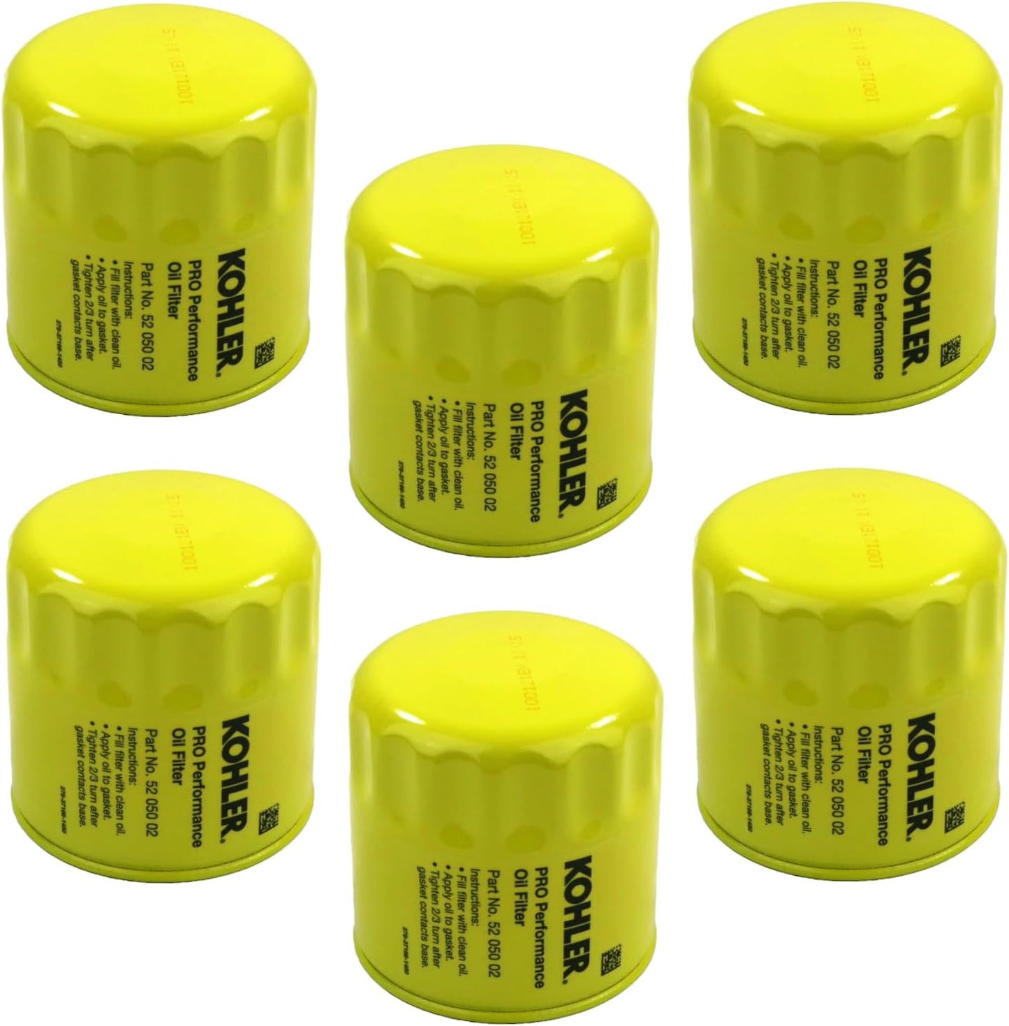 KOHLER 52 050 02-S Engine Oil Filter 6 Pack Extra Capacity