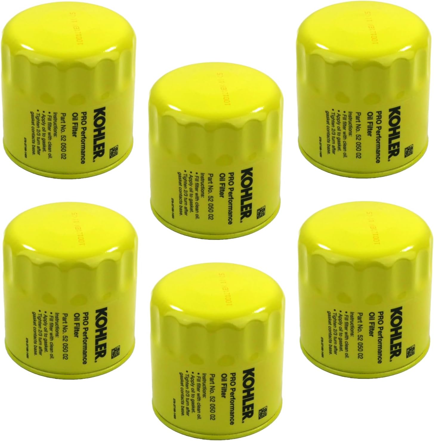 KOHLER 52 050 02-S Engine Oil Filter 6 Pack Extra Capacity