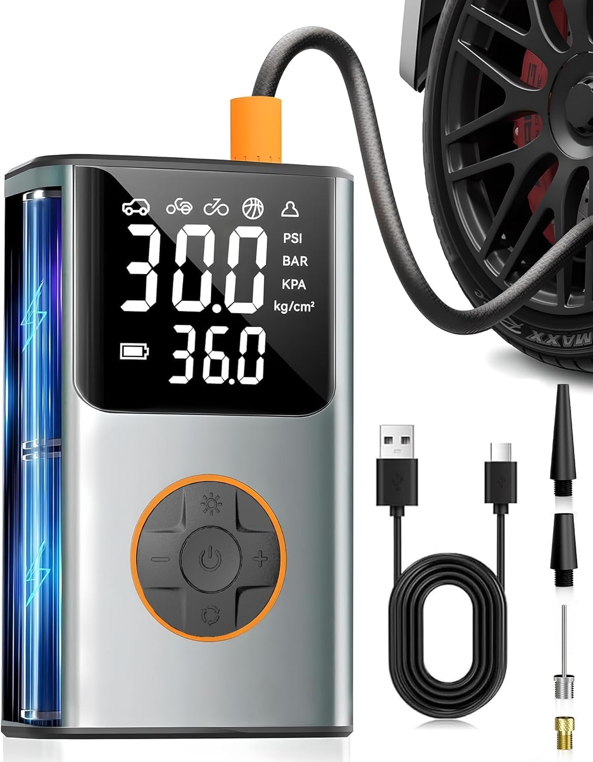 Portable 150PSI Tire Inflator with LCD Gauge - OFISPEED