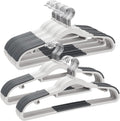 Plastic Hangers 50 Pack - Slim Non Slip Heavy Duty Hangers