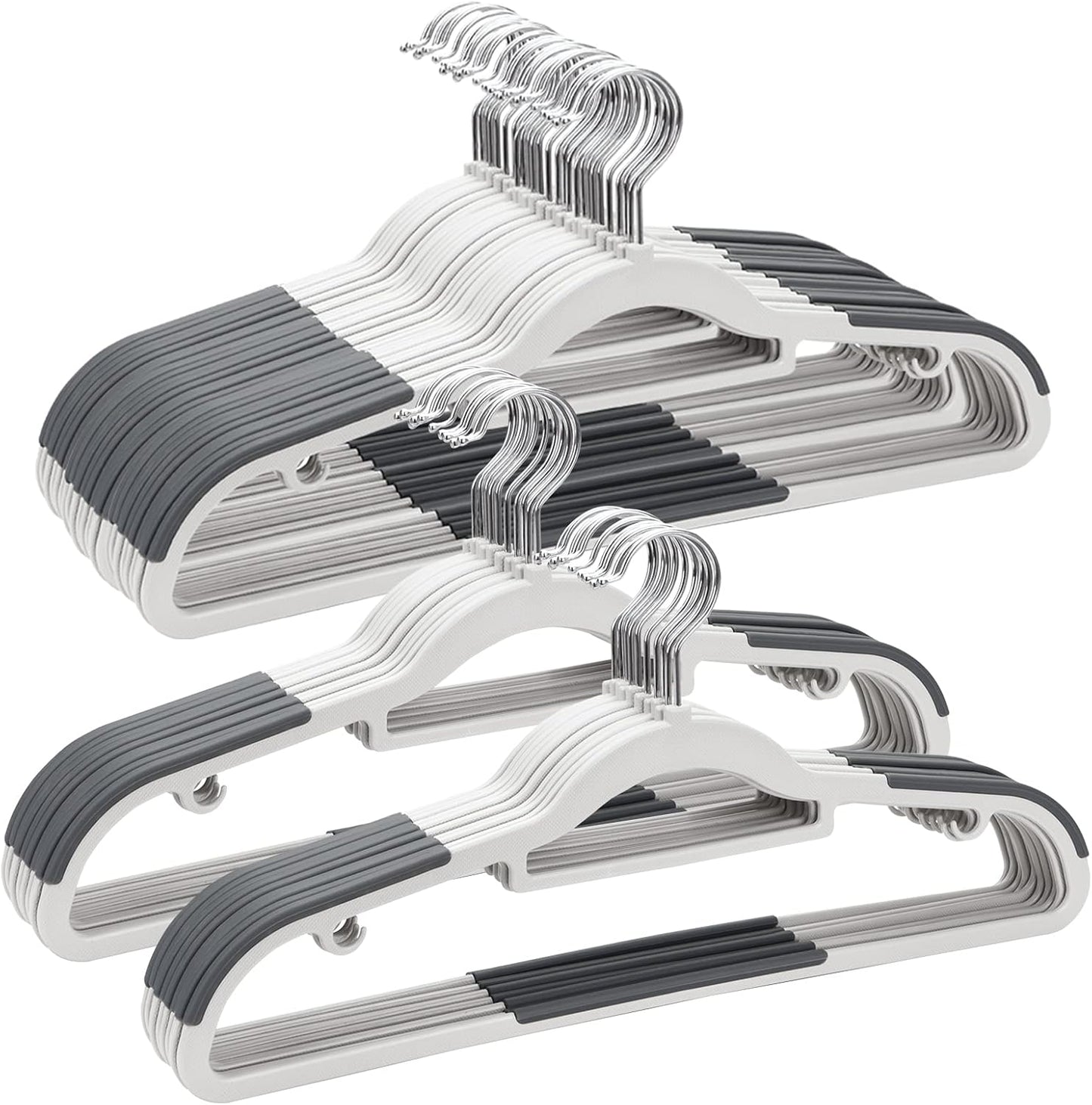 ELONG HOME Plastic Hangers - Non Slip Slim Coat Hangers 50 Pack