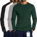 4 Pack Men's Long Sleeve Underscrub Shirts - Comfortable Base Layer