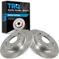 TRQ Rear Brake Rotors Set Solid Compatible with 2016-2023 Honda Civic