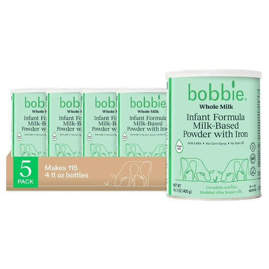 Bobbie Whole Milk Grass Fed Infant Formula for Healthy Babies