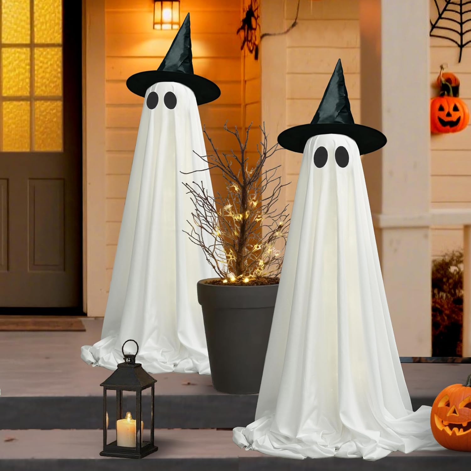 Light Up Ghost Decorations for Halloween - Spooky Outdoor Fun