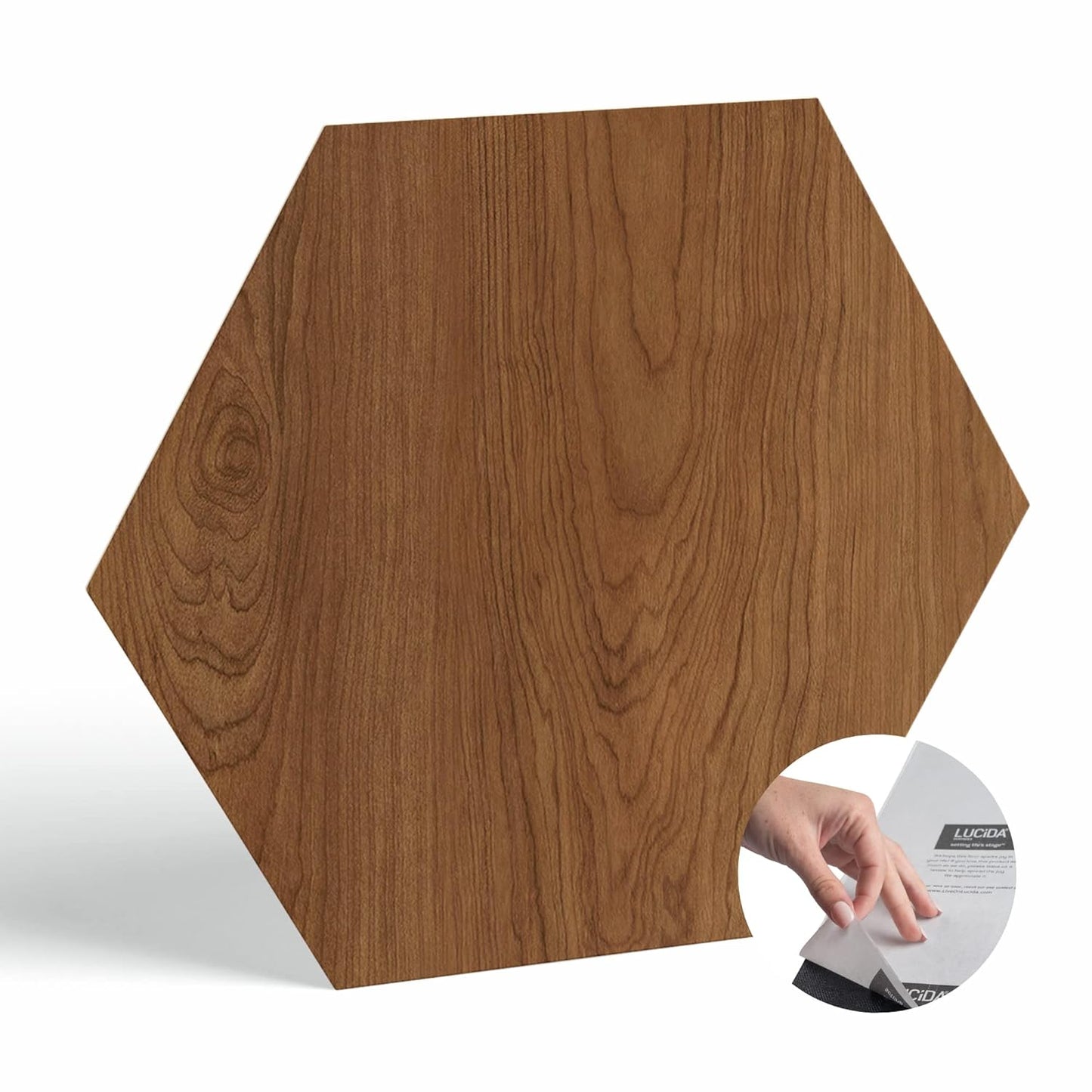 BaseCore HEX Hexagon Vinyl Flooring Java for Easy DIY Projects