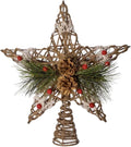 Kurt Adler 11-Inch Natural Star Treetop with Pinecones for Decor