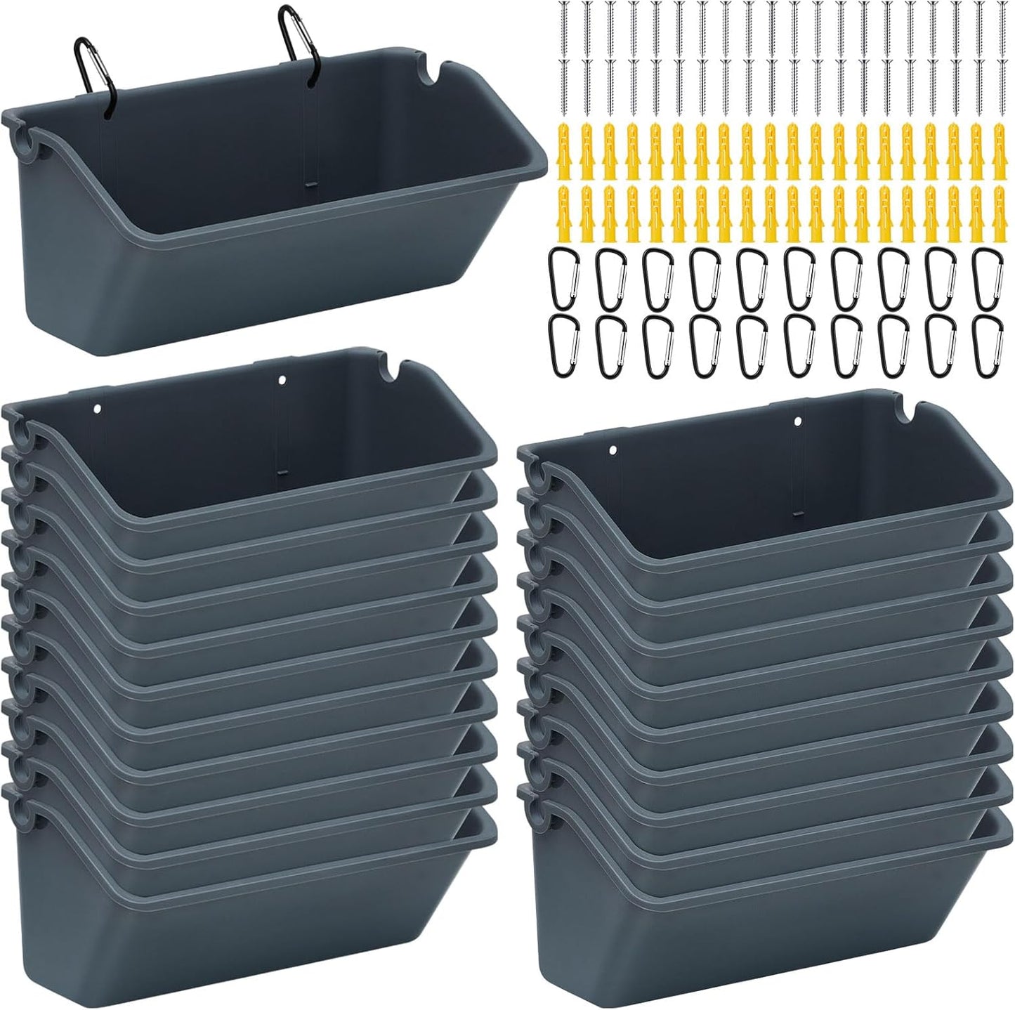 Wenqik 20 Pack 5 Quart Chicken Feeders for Livestock
