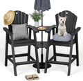 Tall Adirondack Chairs Set of 2 with Double Layer Table - Extra-Tall