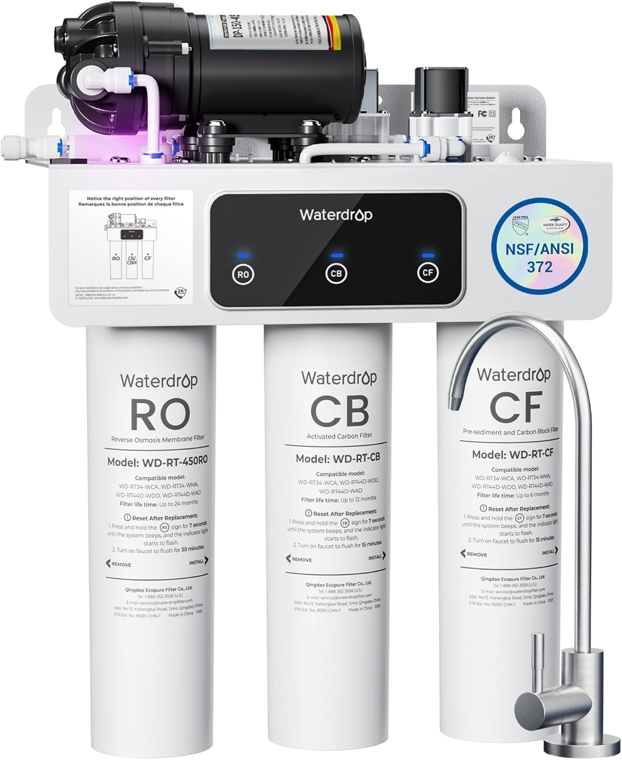 Waterdrop WD-T3-C Reverse Osmosis Water Filter for Pure Water