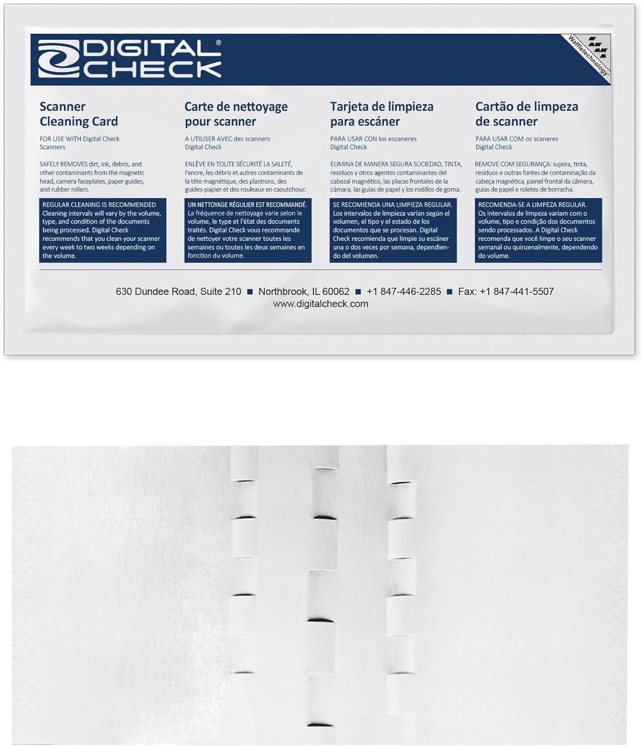 Waffletechnology Cleaning Cards for Digital Check Scanners