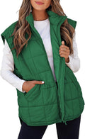 Womens Graphene Puffer Vest Cap Sleeve Zip Up - Lightweight Warm
