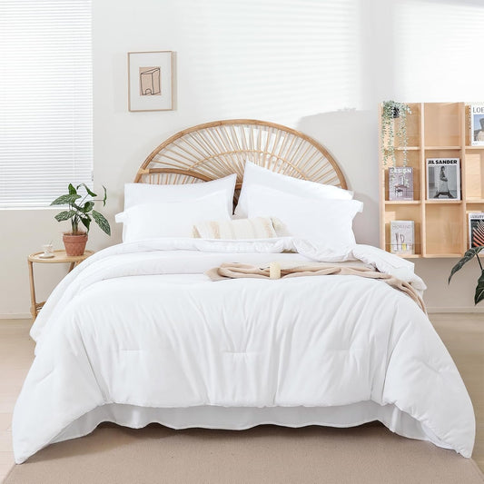 Queen Comforter Set Bed in a Bag - 7 Pieces Luxury Bedding