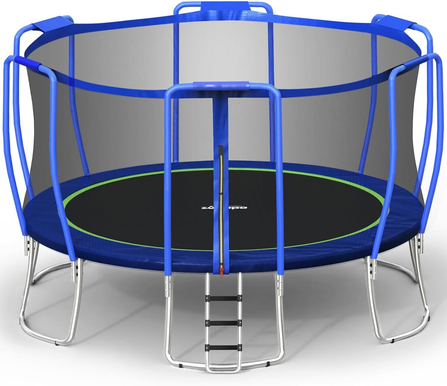 Zupapa No-Gap Design 10FT Trampoline with Safety Enclosure Net