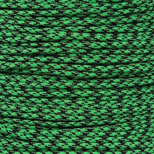 550 Type III 7 Strand Paracord in Neon Green Camo for Crafting