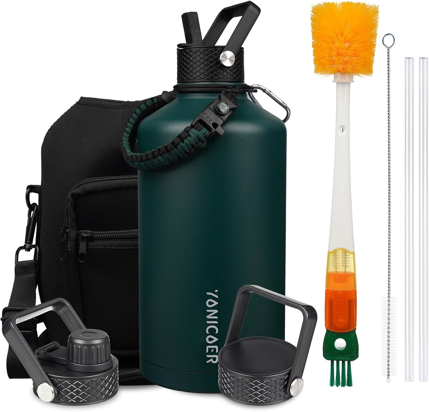 Insulated Water Bottle 128oz with Triple Wall Vacuum Design