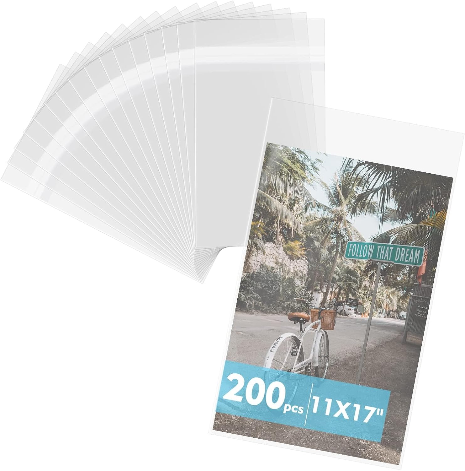 Clear Resealable Plastic Sleeves for Photos and Documents