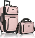 U.S. Traveler Rio Rugged Fabric Expandable Carry-On Luggage Set