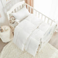 Toddler Travel Crib Goose Down Comforter 47x60 - Lightweight Warmth