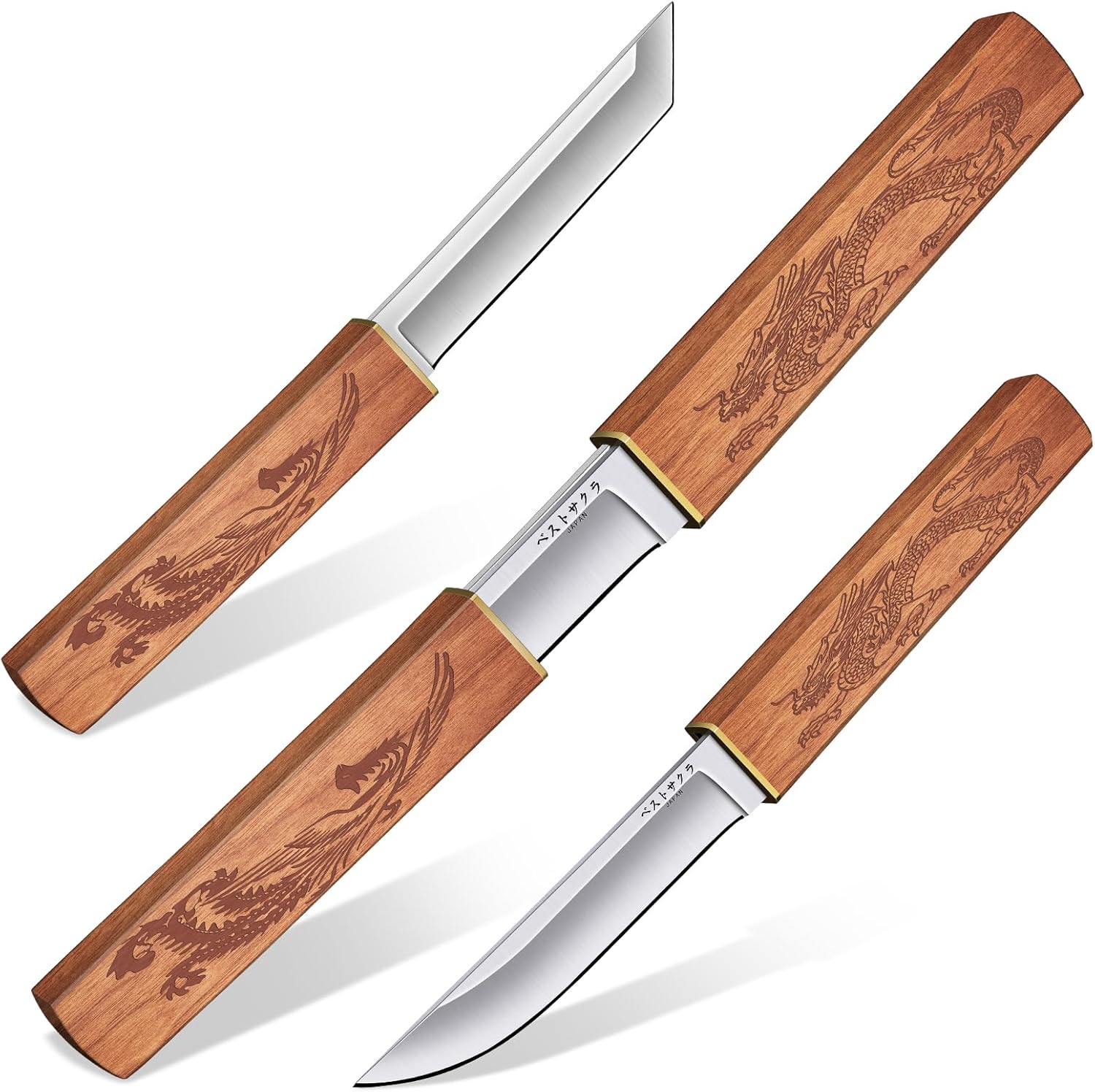 Purple Dragon Tanto Fixed Blade Knife for Camping and Survival