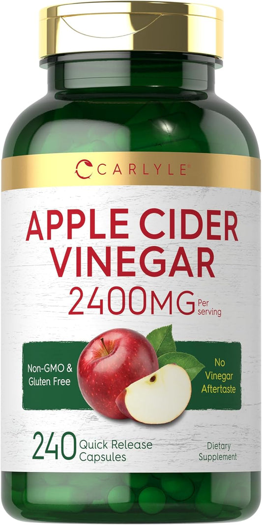2400mg Apple Cider Vinegar Capsules - Non-GMO, Gluten-Free