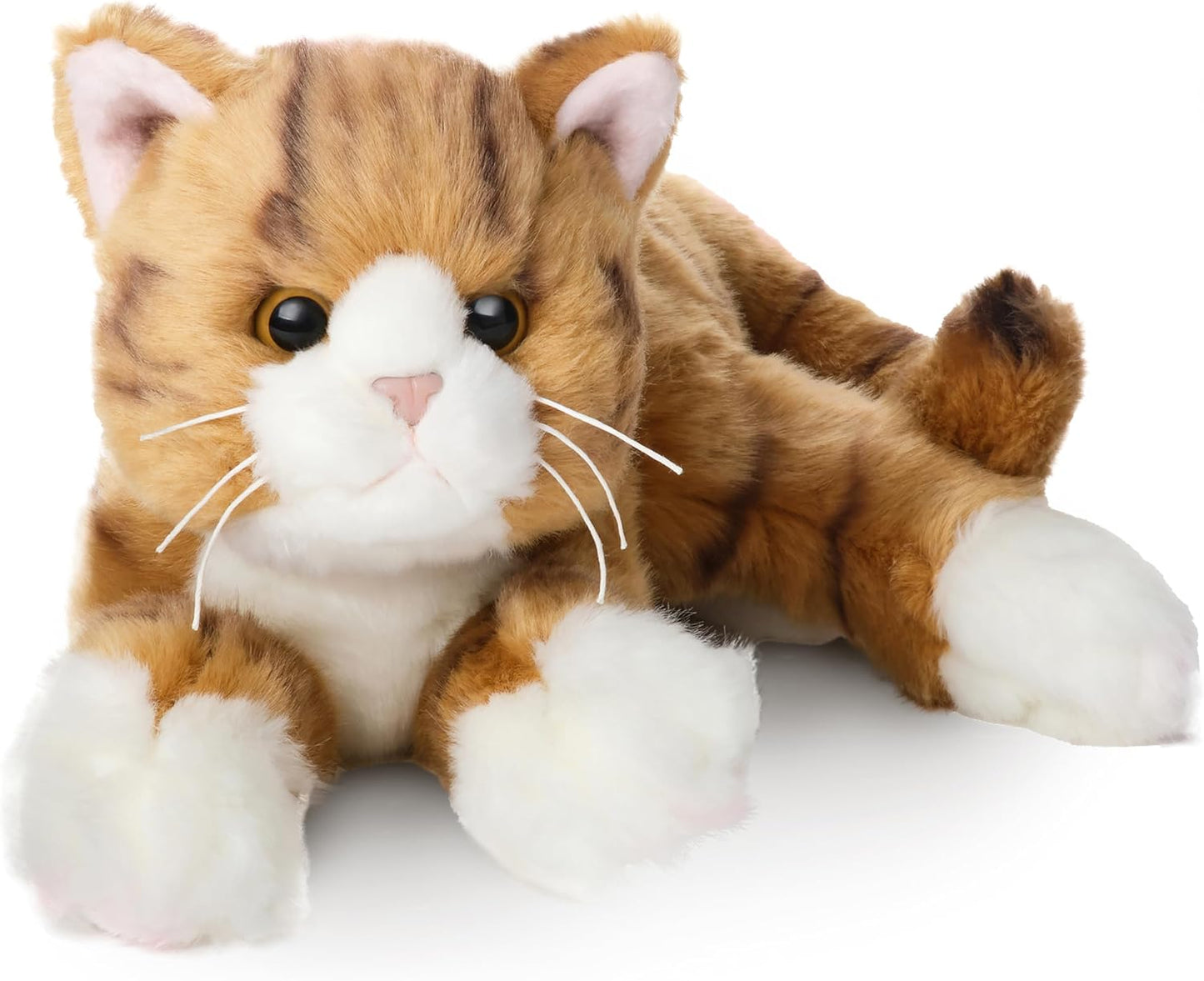 15-Inch Tabby Cat Plush Toy - Realistic Stuffed Animal for Kids