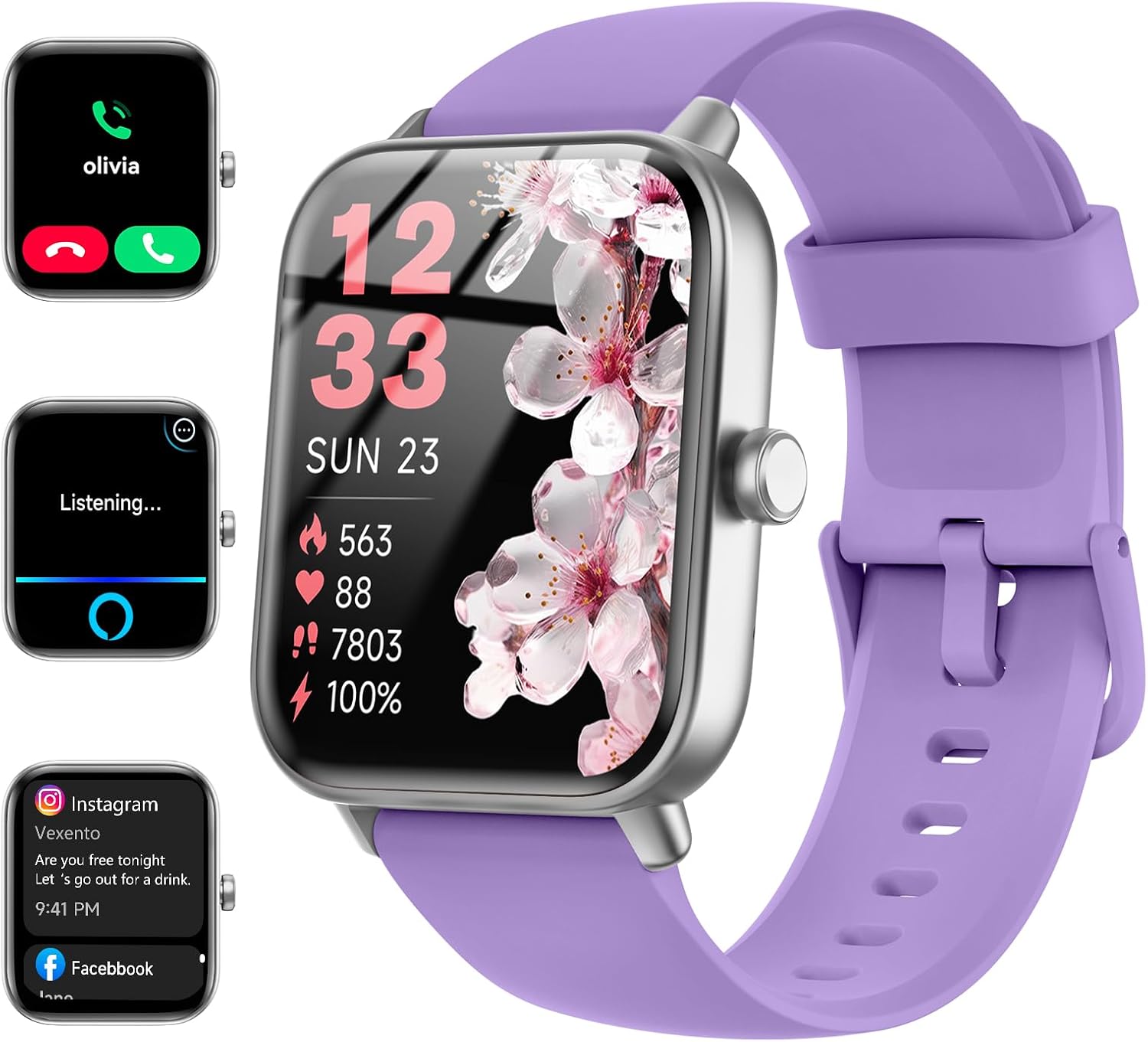 Smart Watches for Women and Men with Alexa and Fitness Tracking
