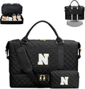 Initial Travel Duffle Bag Quilted Weekender - Carry-On Overnight